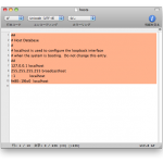Mac OS X ターミナルから hosts ファイルを書き換える方法